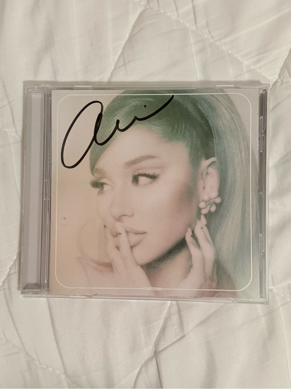 Ariana Grande Signed Positions CD Autographed Rare Collectible